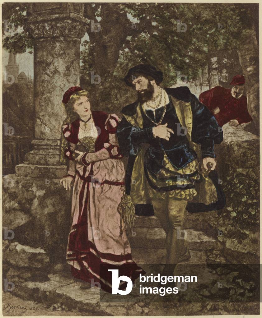 Faust und Margaret (Farblitho)
