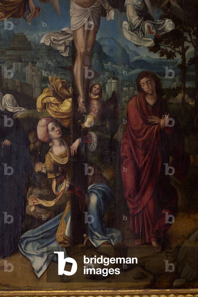 "Chiesa (Iglesia Nuestra Señora de la Asunción). Interno. Pittura. Un calvario. Dettaglio. Maria e San Giovann