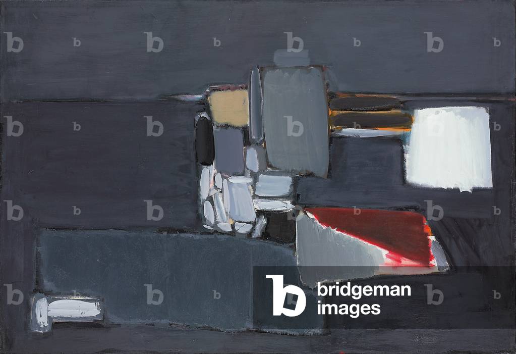 Immagine di Dipinto "natura morta in grigio 1955 (olio su tela)", 1955 di Nicolas de Stael