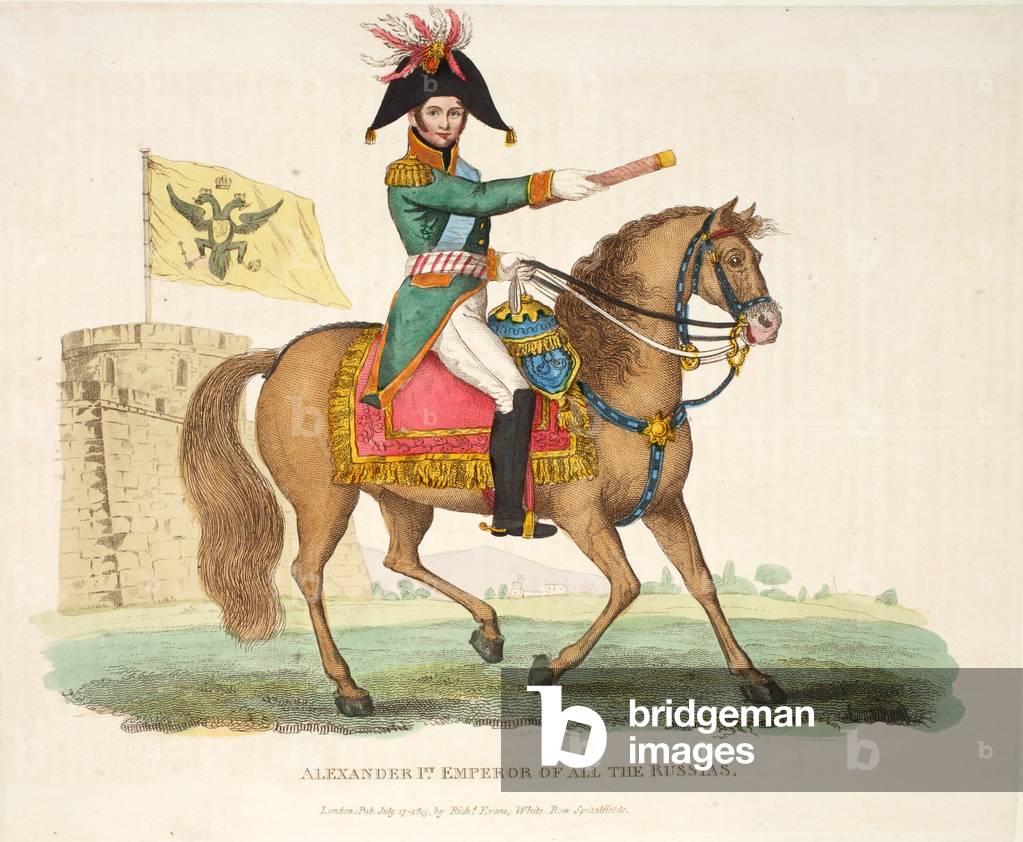Alexander I., Kaiser aller Russen, Pub. von Richard Evans, graviert von Romney, Illustration aus 'An Historica