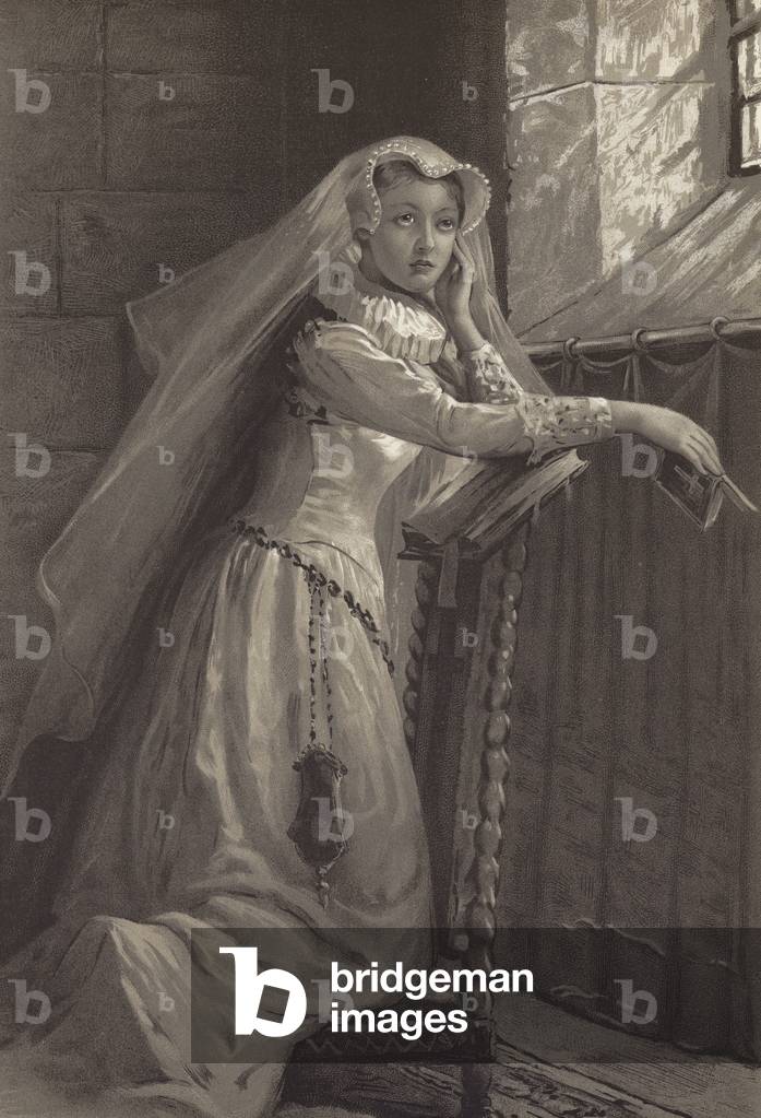 Bild von Druck "Lady Jane Grey (Litho)" 1885 von English School