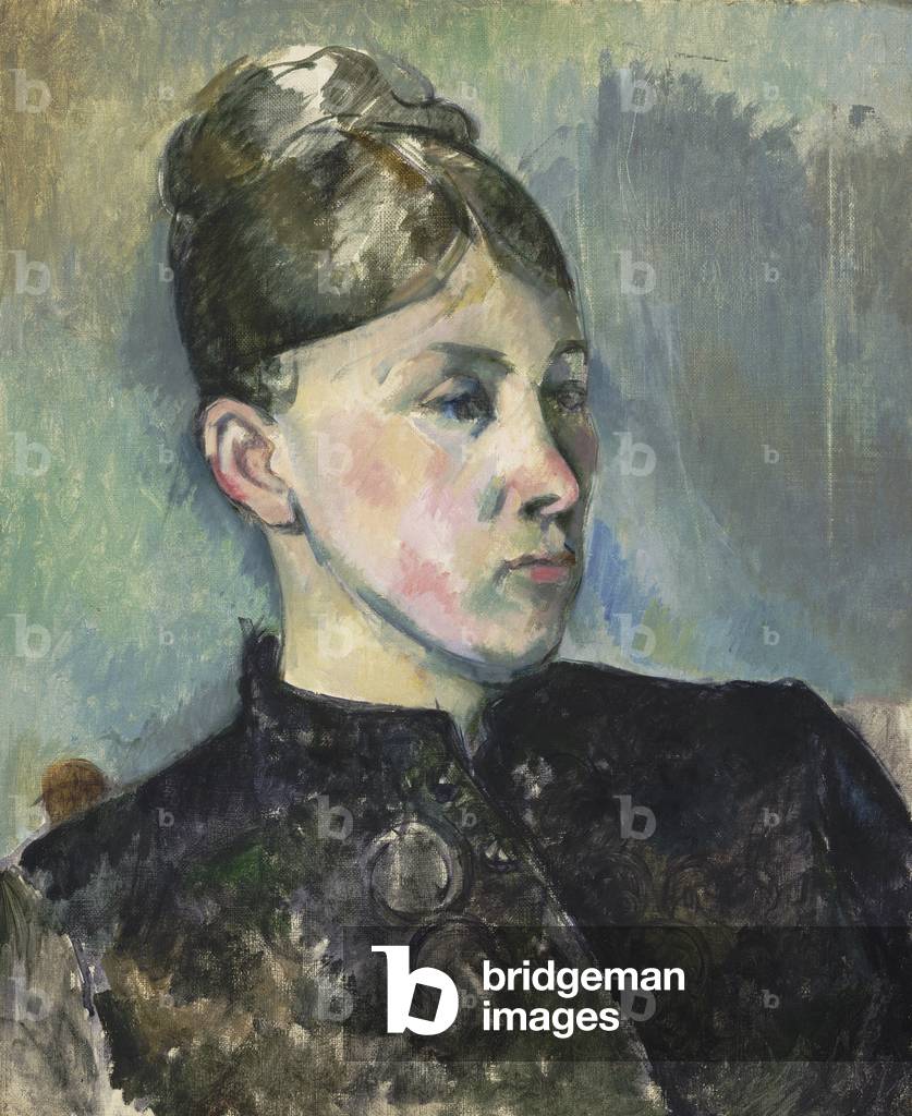Madame Cezanne, 1886-87 (öl auf leinwand)
