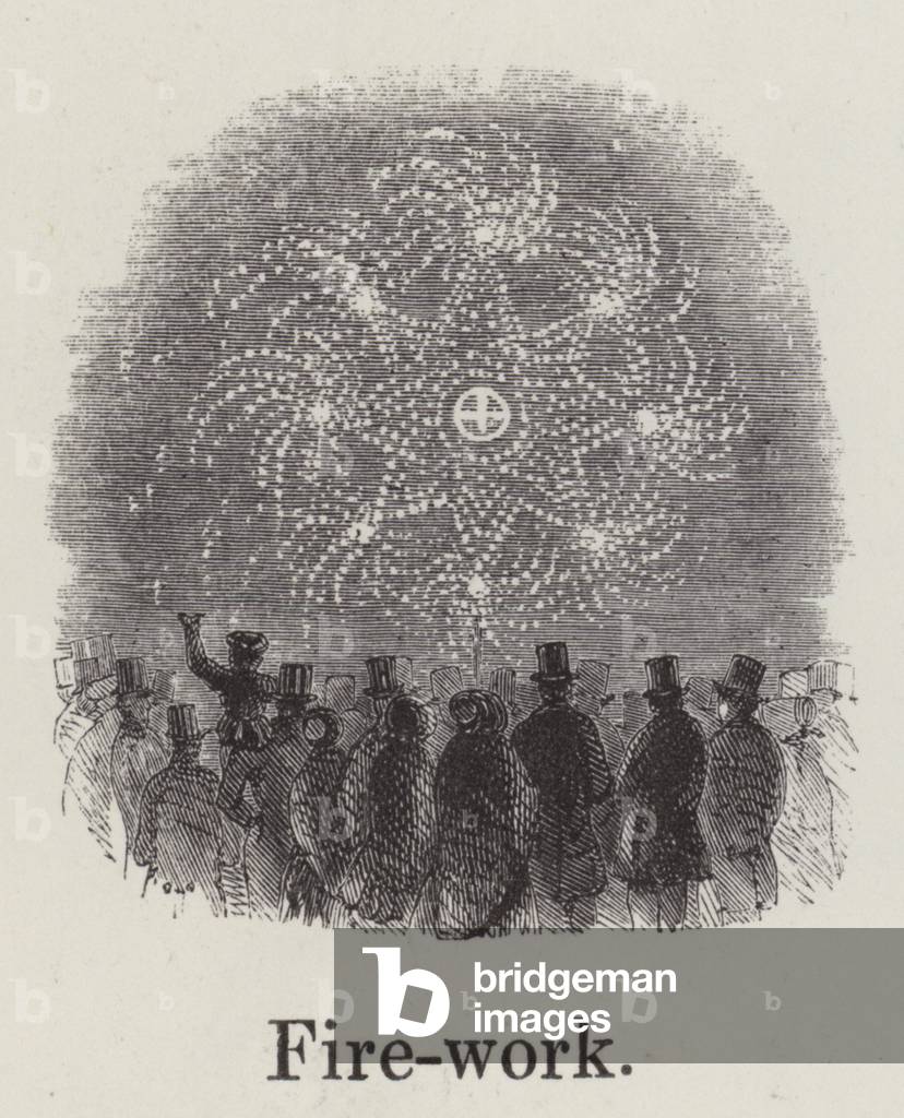 Firework (engraving) by English Artist