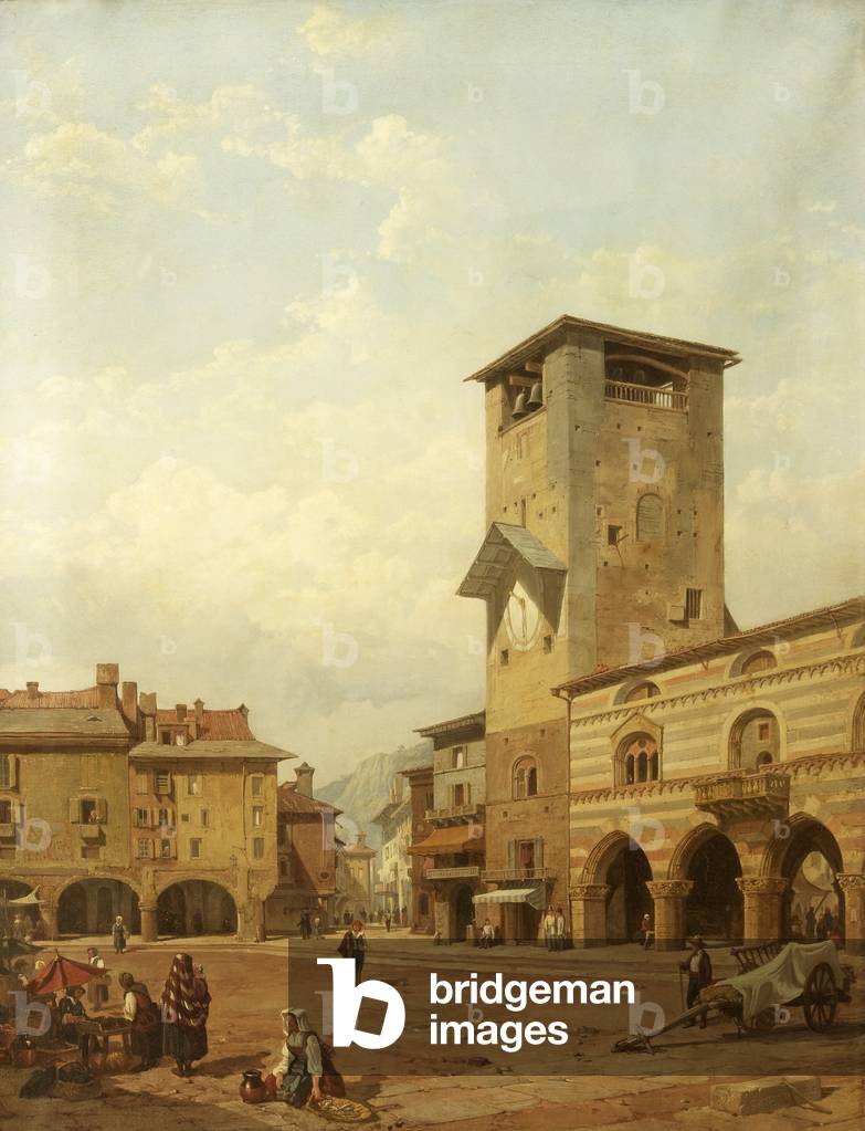 Immagine di Dipinto "Il Broletto" 1858 di George Clarkson Stanfield