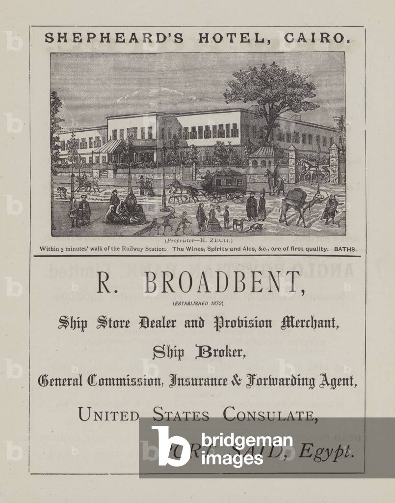 Image of Print depicting Advertisement (litho) by English Artist, b/w