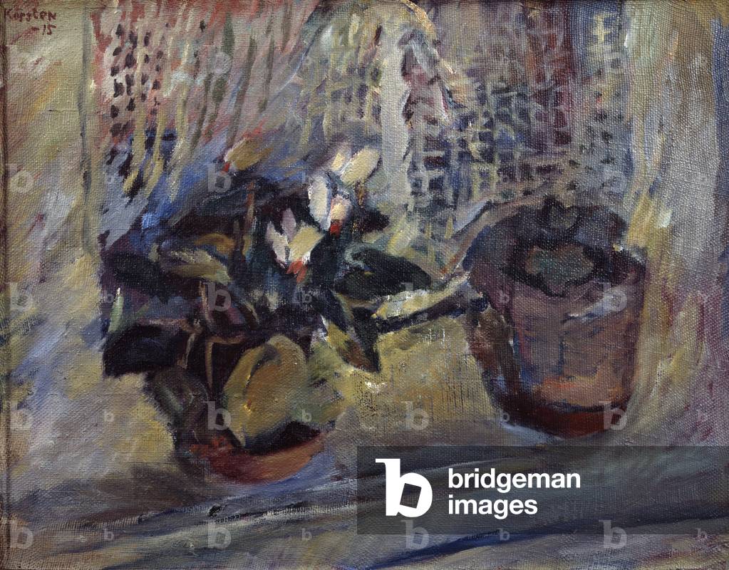 ancora la vita con vasi di fiori nel finestra, 1915 (olio su tela)