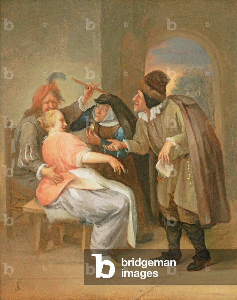 Immagine di Dipinto "La proposta (olio su tavola)" di Jan Havicksz. Steen