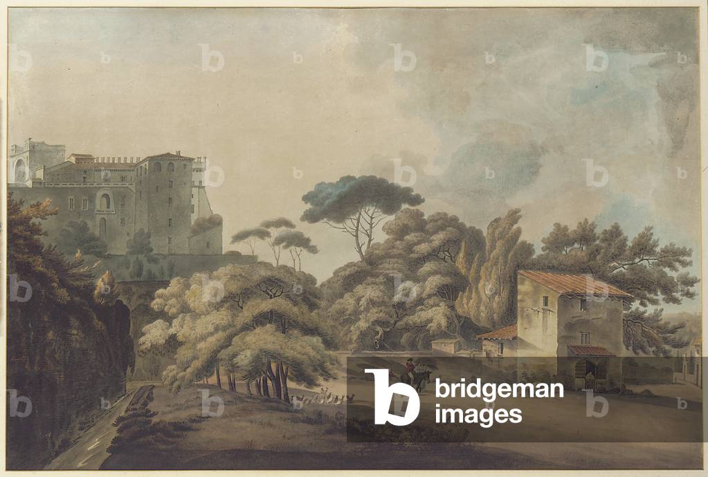Image of Drawing depicting The Vatican by William Pars