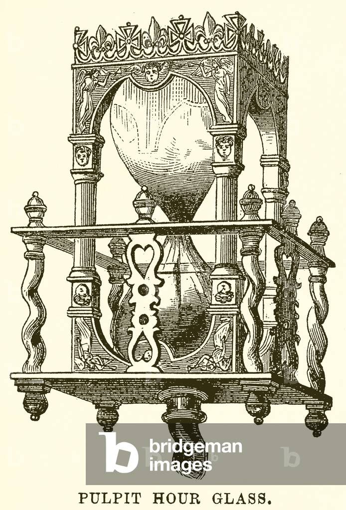 "Pulpit Hour Glass (Gravur)" von English School, b/w