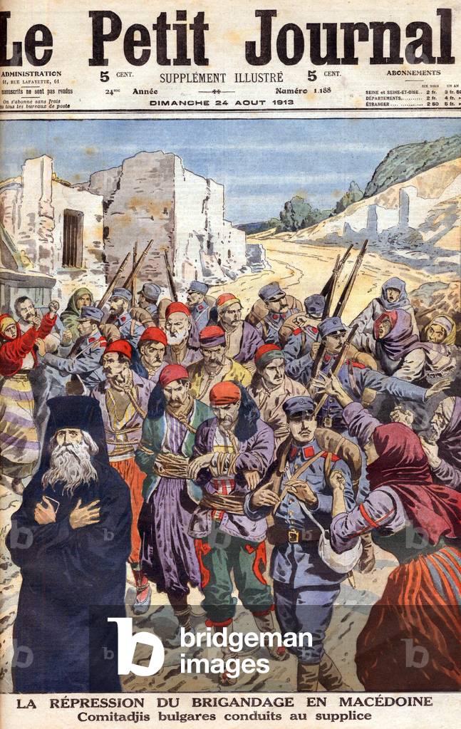 Bekämpfung von Raubüberfällen in Mazedonien, Festnahme von Bulgaren bei Folter, Titelseite der französischen Z