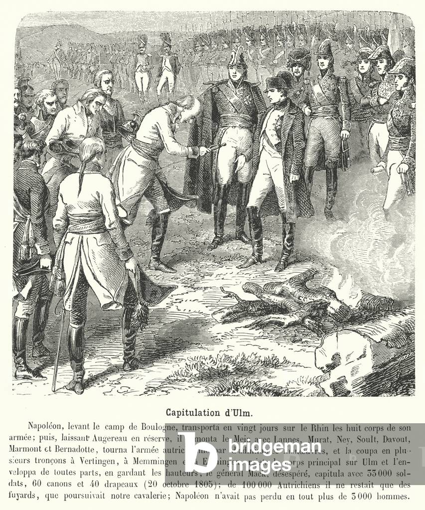 Bild von Gravur "Capitulation d'Ulm (Gravur)" 1880 von French School