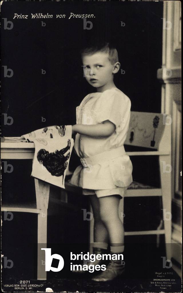 Image de Photographie représentant Ak Young Prince William of Prussia par German Photographer, b/w