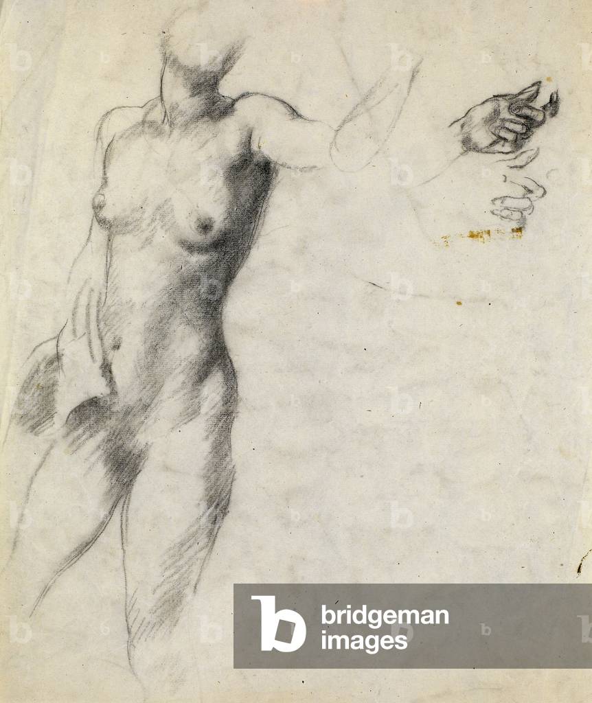 Étude d'un nu partiel par Victor Hume Moody, b/w