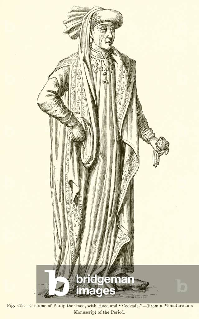 "Kostüm von Philipp dem Guten" 1801 von French School, b/w