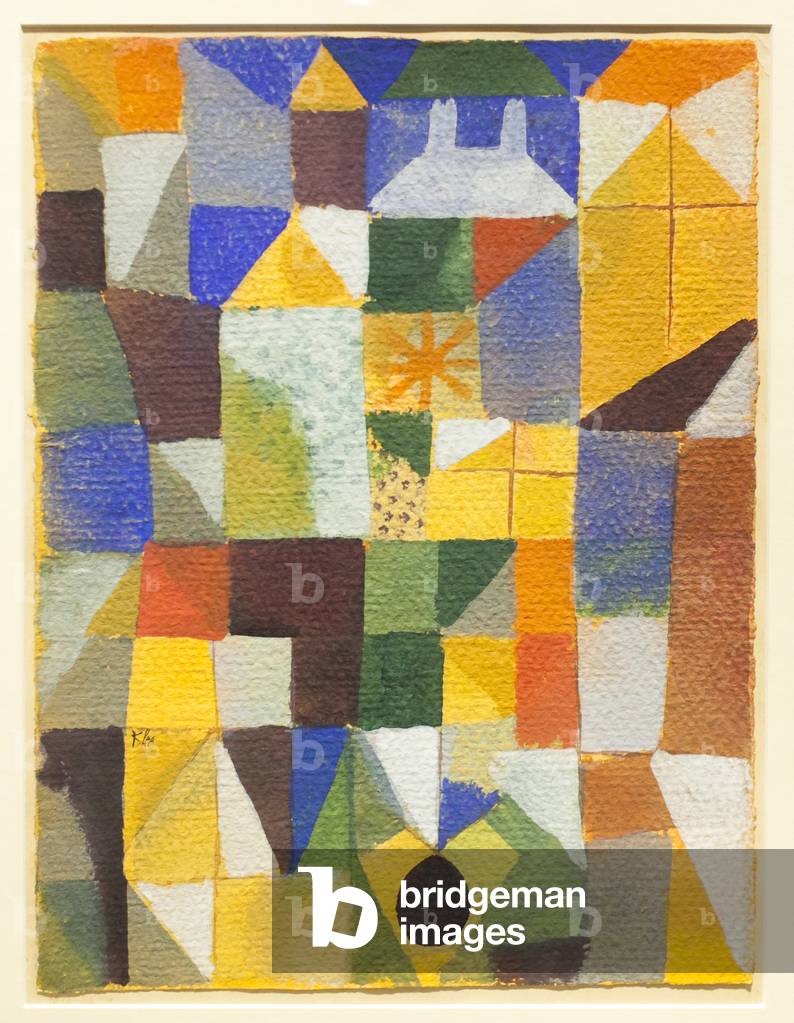 Composizione urbana con finestre gialle, 1919 (w/c su carta montata su cartone)