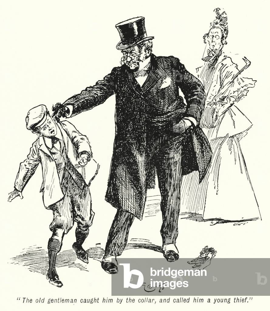 Image of Print depicting Illustration for The Story of the Treasure Seekers by E Nesbit (litho) by Gordon Fred