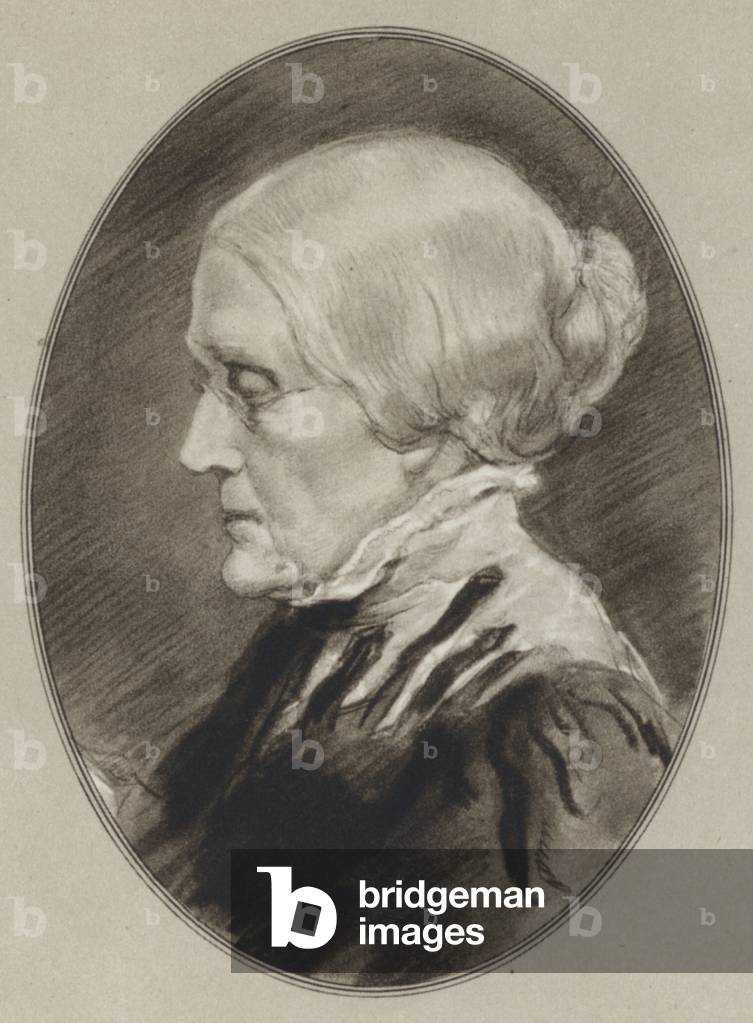 Bild von Druck "Susan B Anthony (Litho)" von Gordon Ross, b/w