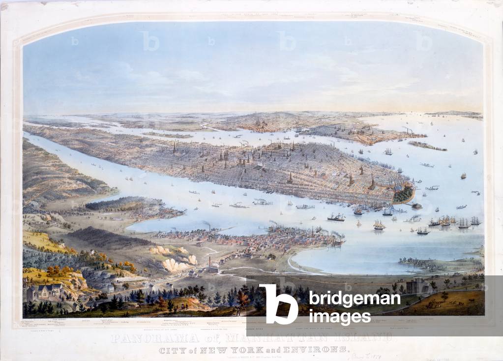 "Panorama di Manhattan Island", 1852