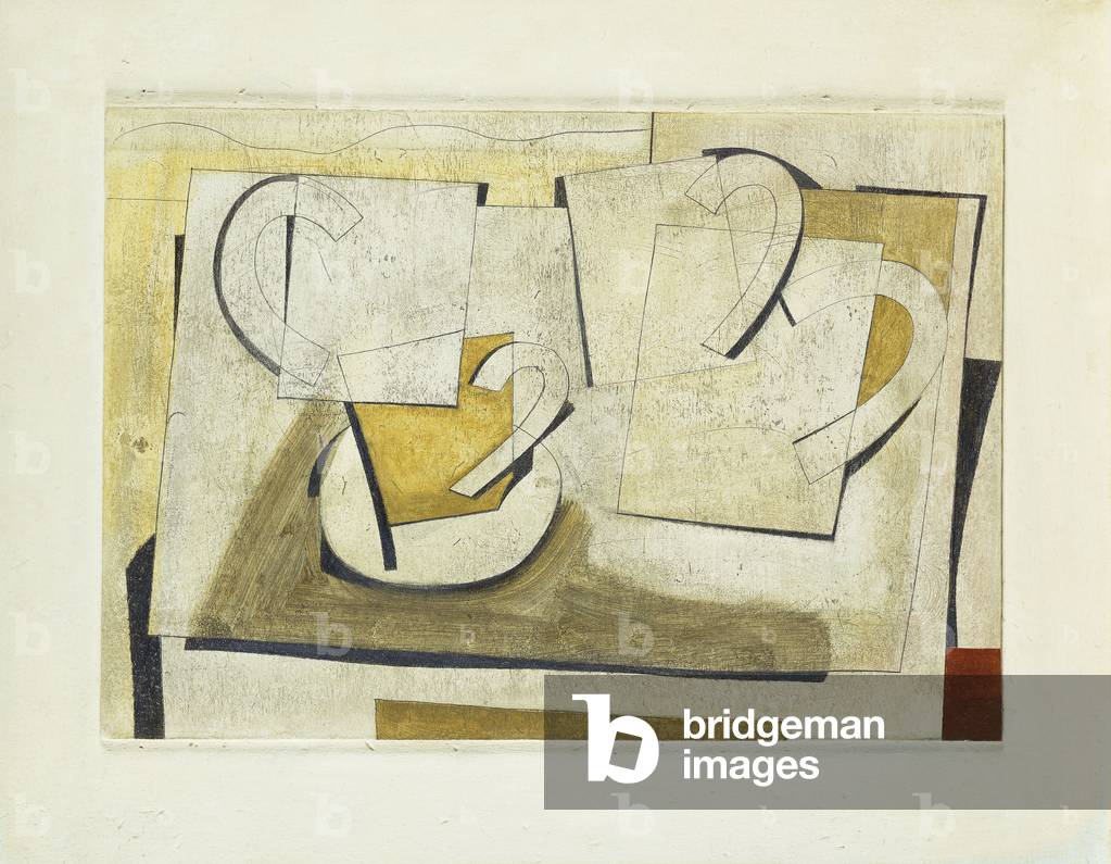 Image of Painting depicting date unknown (still life) by Ben Nicholson, b/w