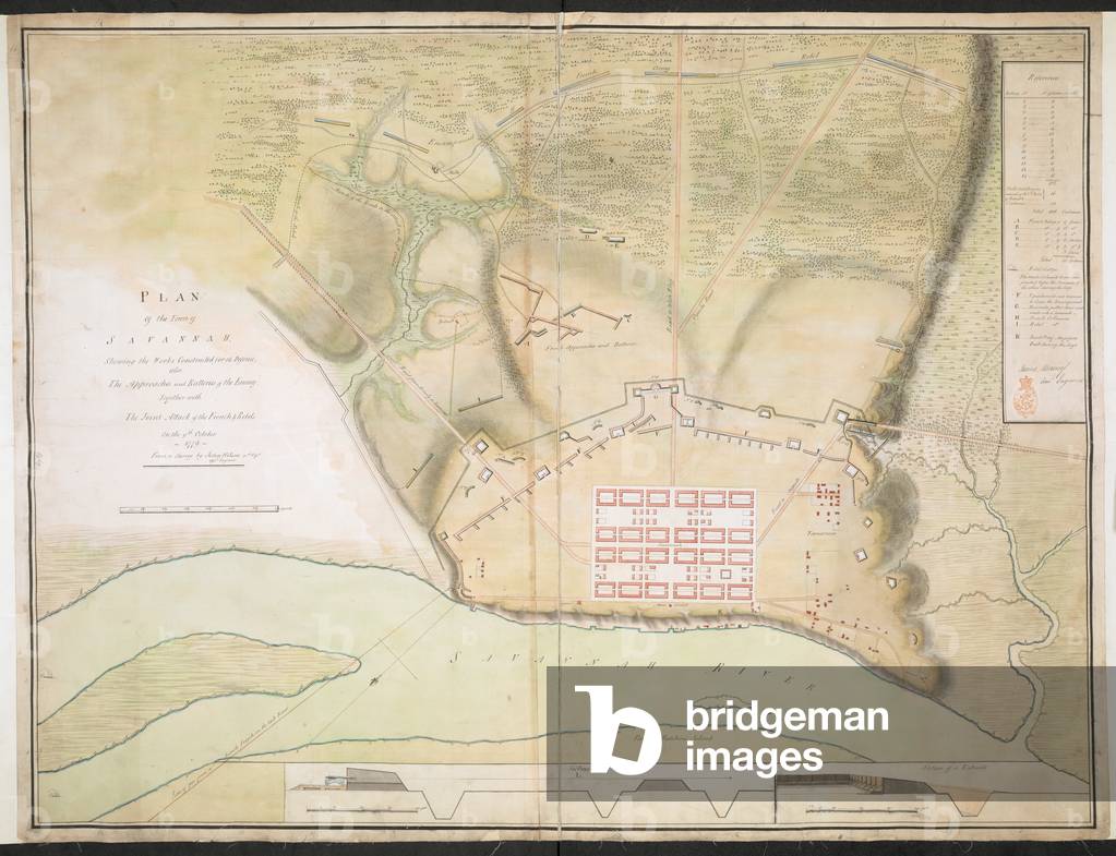 Immagine di Disegno "Piano della città di Savannah" 1779 di American School