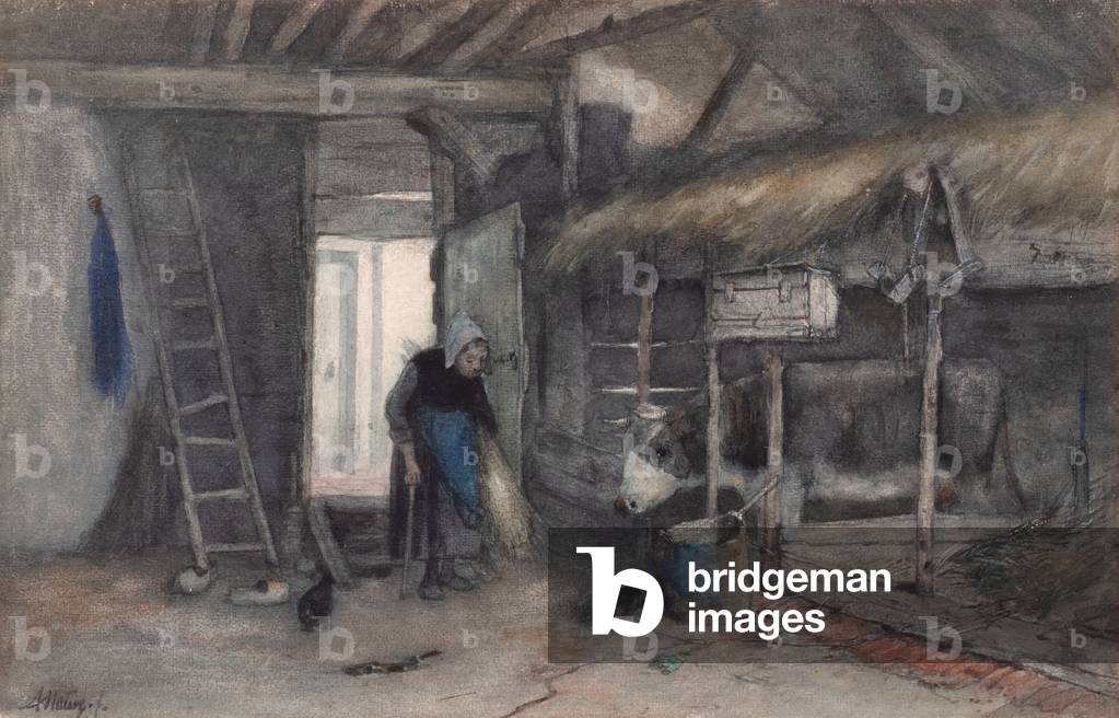 Bild von Zeichnung "Morning Chores" 1845 von Anton Mauve