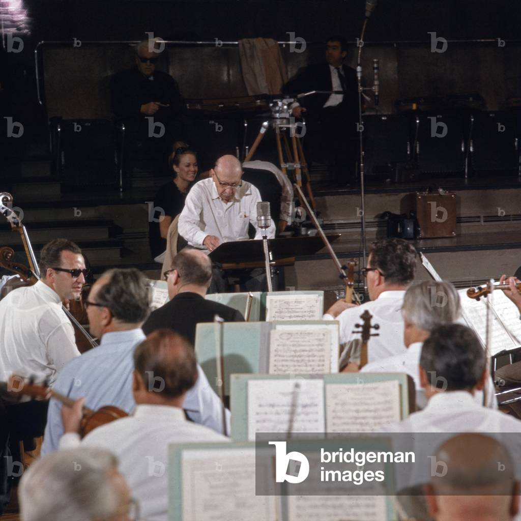 Russian French composer Igor Stravinsky at Hamburg, Germany 1960s