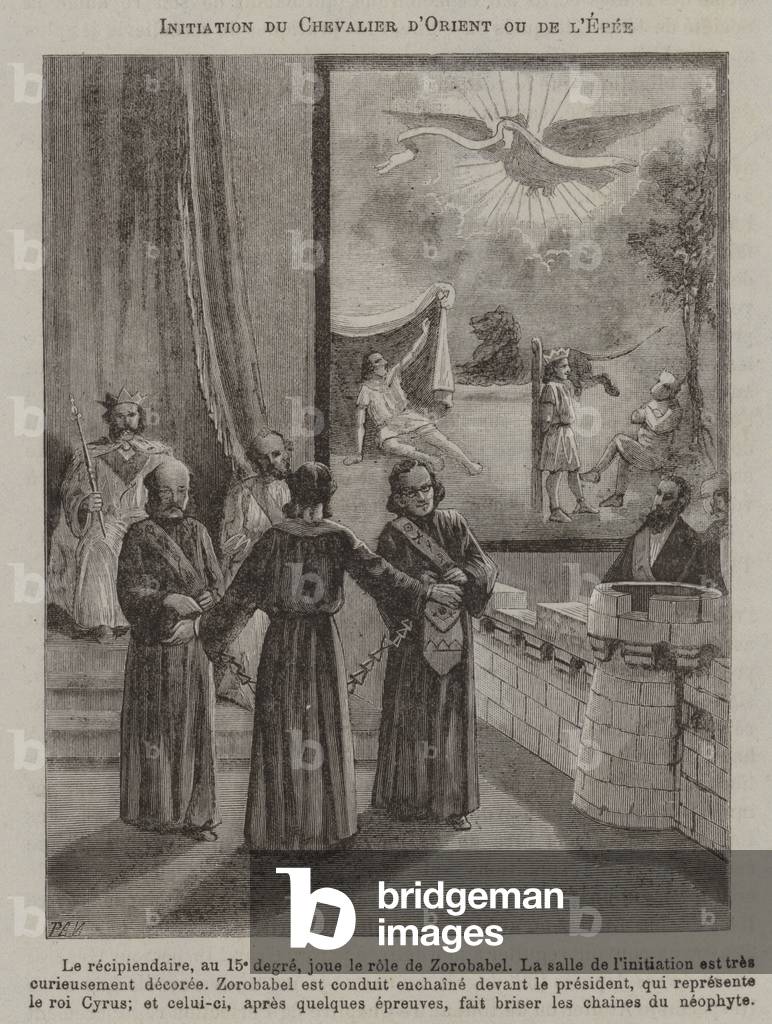 Einleitung eines Ritters des Schwertes, oder Ritter des Ostens (Gravur)