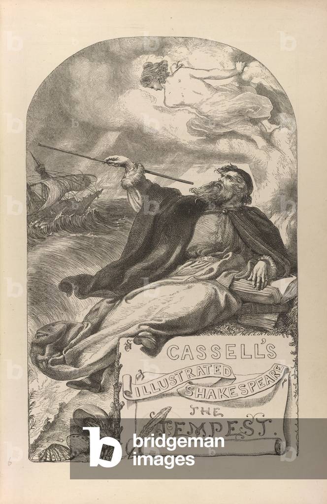 The Tempest. Caliban on the rocks creating a storm.