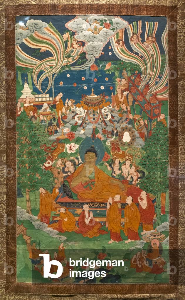 Skayamuni entering the nirvana. East Tibet by Tibetan Artist