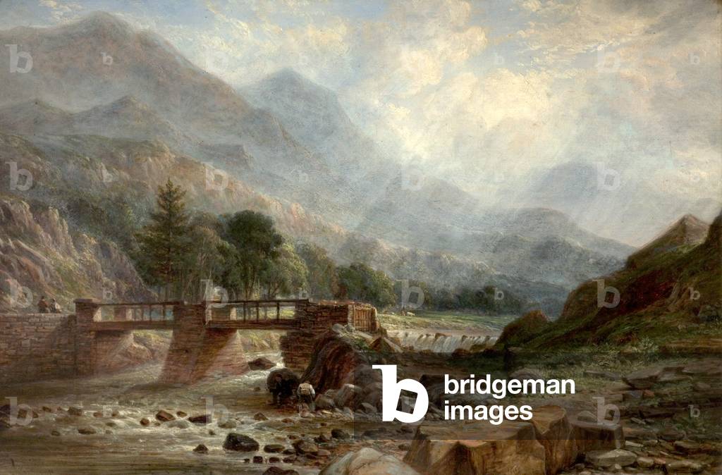 Bild von Gemälde "In der Nähe von Beddgelert (Öl auf Leinwand)" von Benjamin Shipham