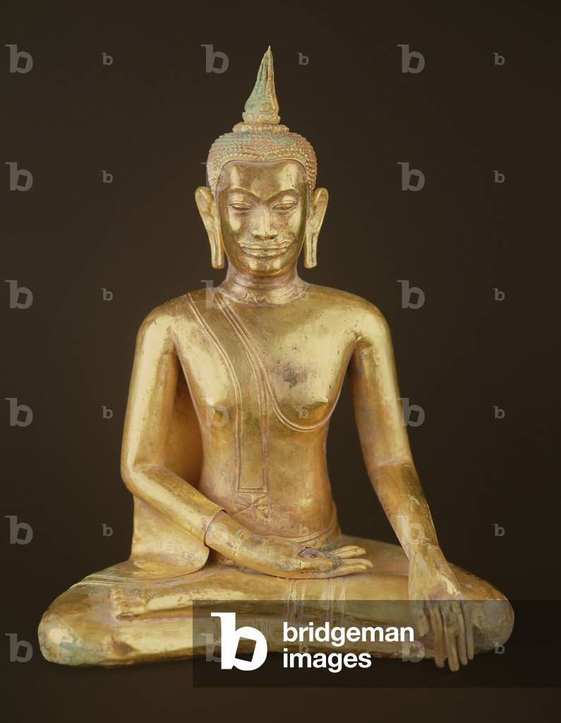 "Buddha sitzt in Meditation (Bronze)" von Thai School