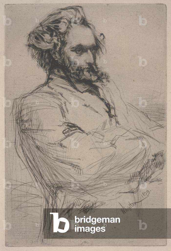 Ritratto di Drouet, 1859 (acquaforte e punto a secco)