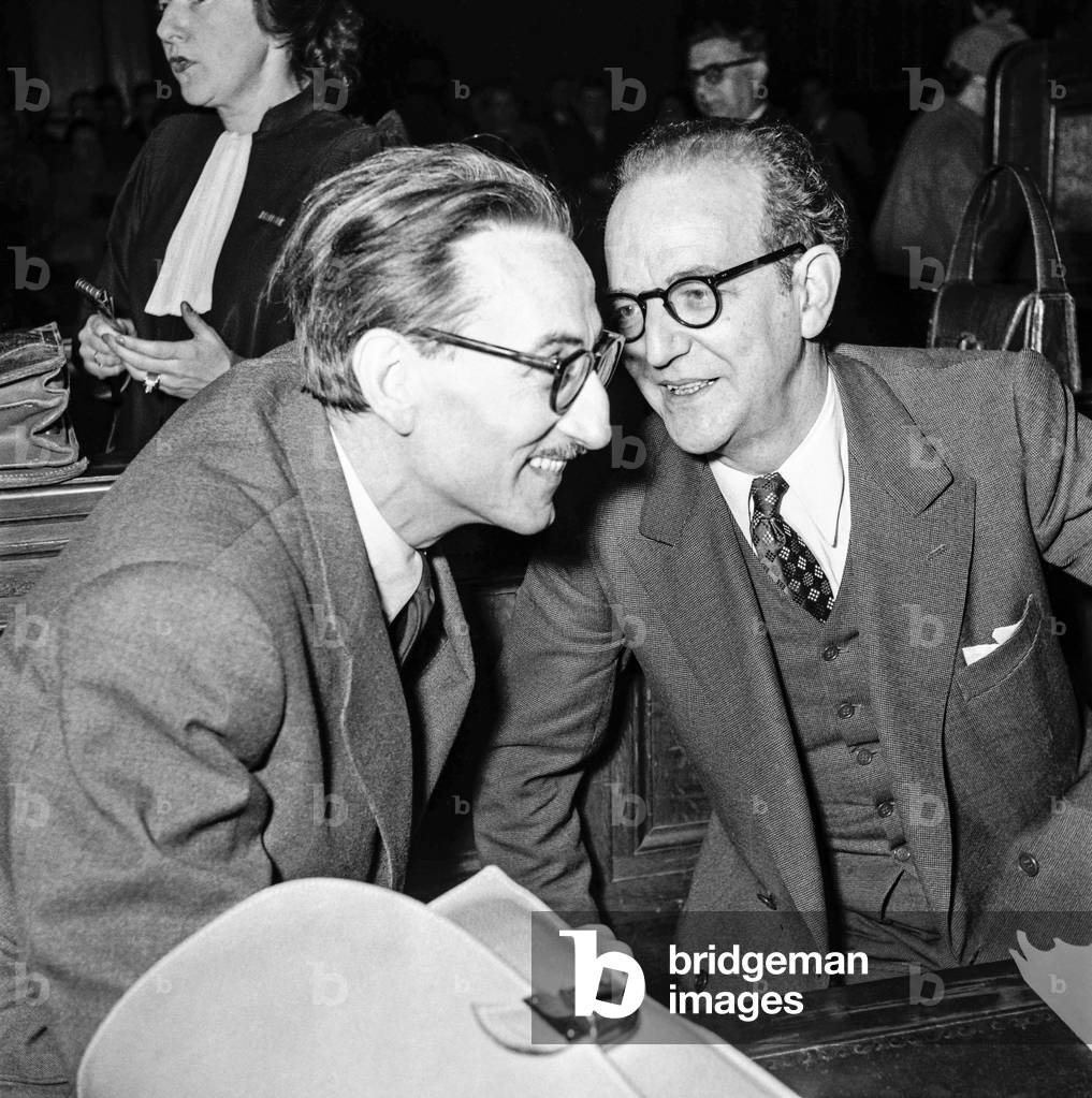 Prozess gegen das Buch“ L'Internationale des traitres“, Paris, 4. Februar 1952: der französische Schriftstelle