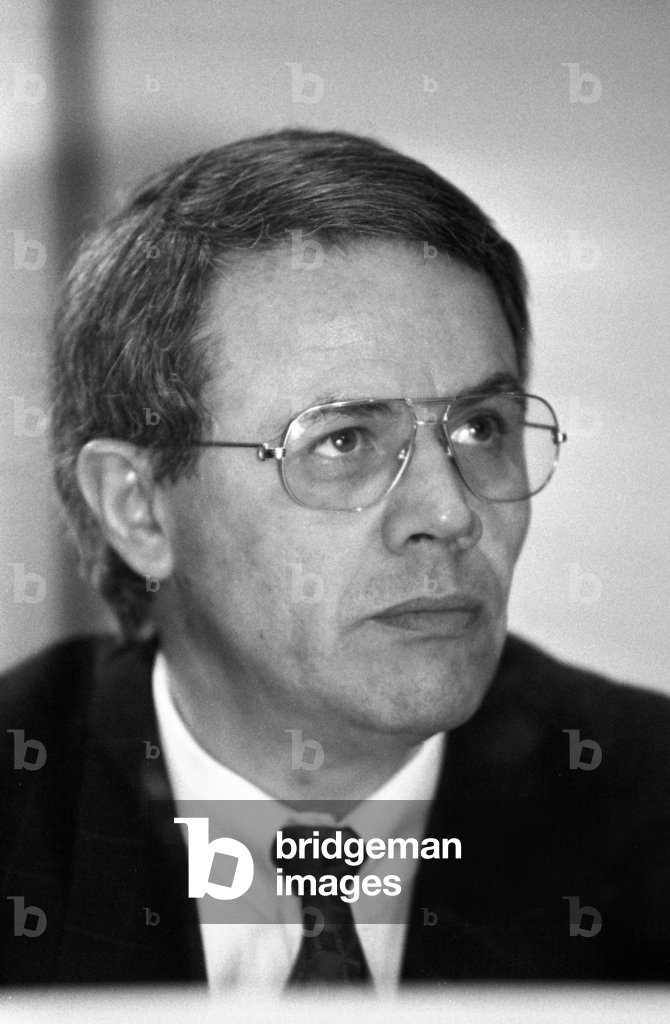Image of Photography depicting Hans-Otto Wilhelm (Germany CDU state chairman Rhineland-Palatinate) during a pr