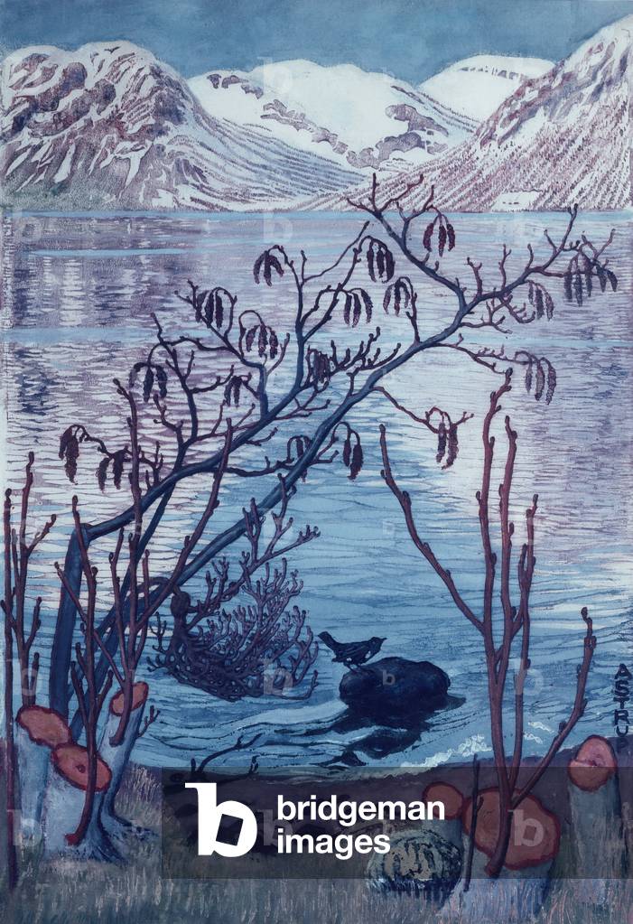 Bild von Gemälde "Vogel auf Stein" von Nikolai Astrup