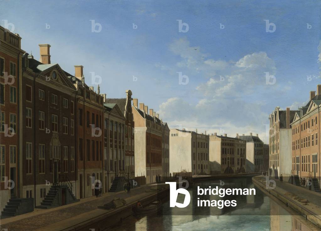 Bild von Gemälde "Die “Goldene Biegung” in der Herengracht" 1671 von Gerrit Adriaensz Berckheyde