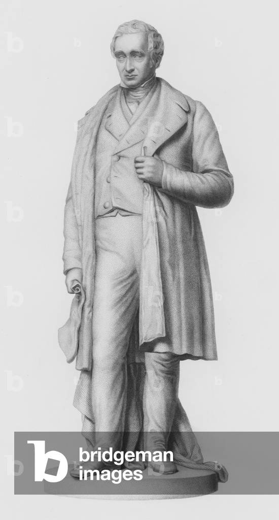 "George Stephenson" di English School, b/w