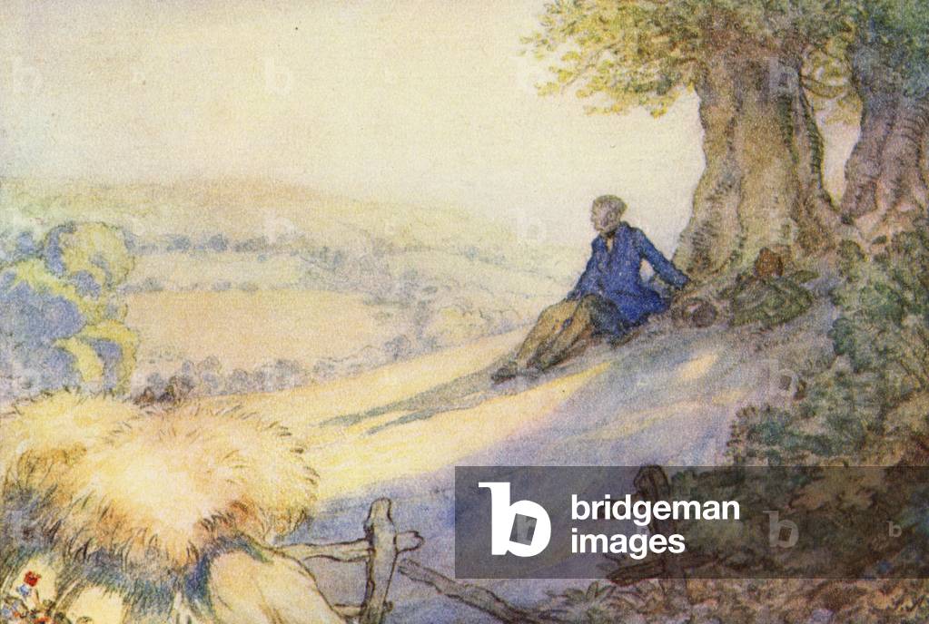 Illustrazione per The Scholar-Gipsy di Matthew Arnold (litografia a colori)