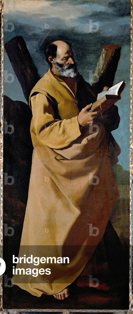 Image of Painting depicting The apostle Saint Andrew (oil on canvas) by Francisco de Zurbaran