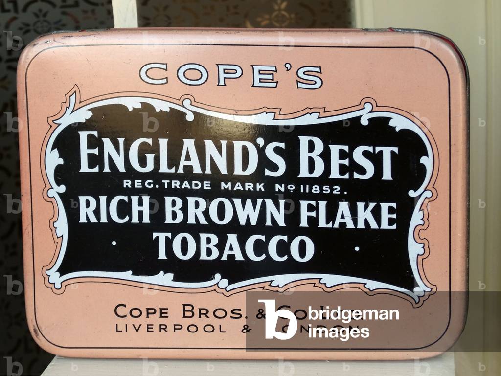 english rolling tobacco Image of Tin of shredded tobacco for rolling hand made cigarettes; English