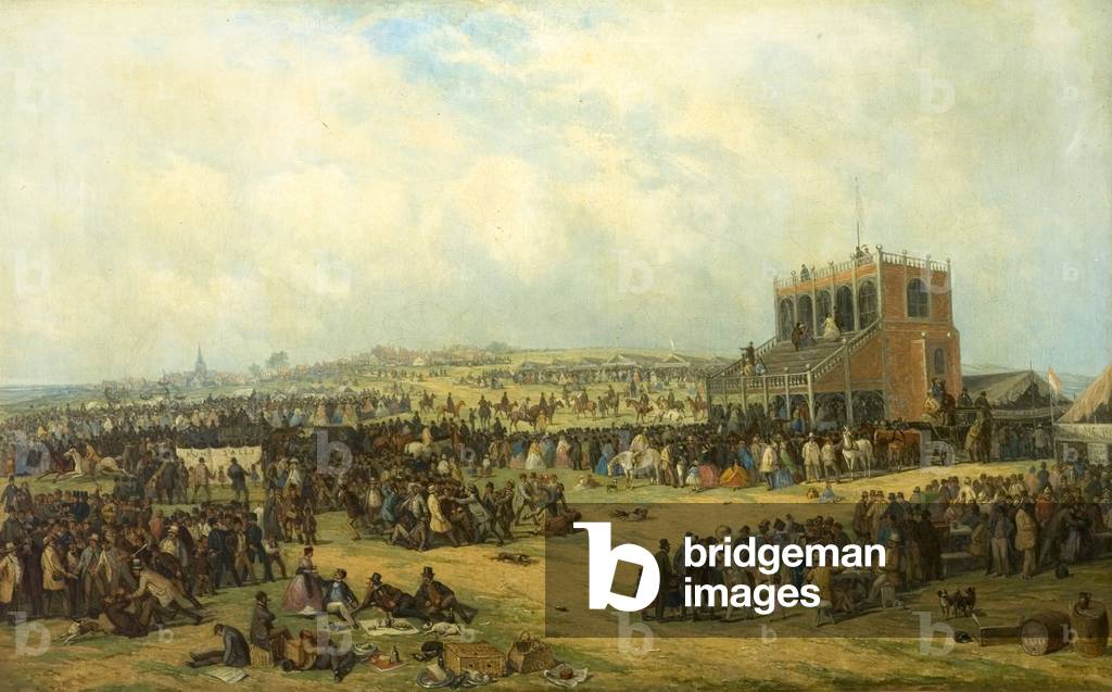 Bild von Gemälde "Vor dem Rennen (Nottingham Races)" 1865 von John Holland