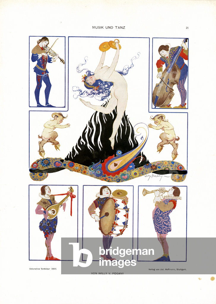 Bild von Druck "Musik und Tanz (Druck)" 1901 von Willy Pogany