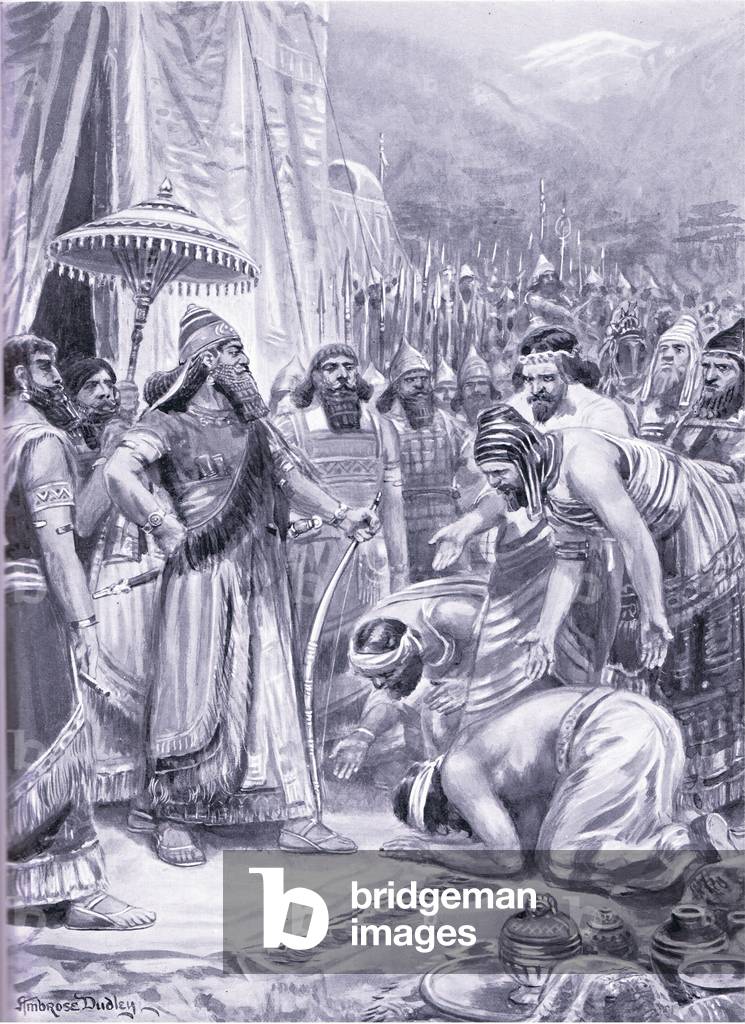 Image de Estampe représentant Acheter Assur-Bani-Pal (litho) par Robert Ambrose Dudley, b/w