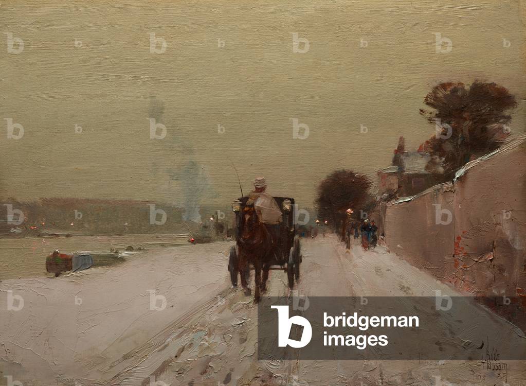 Lungo la Senna, inverno, 1887 (olio su legno)