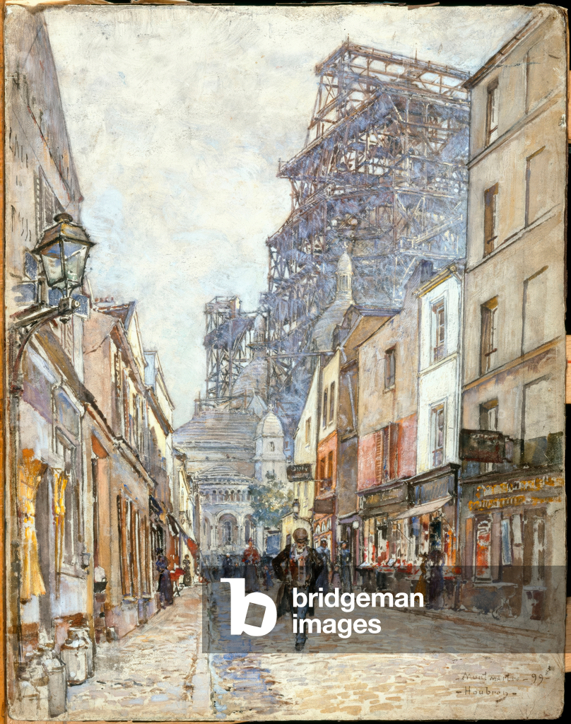 Bild von Gemälde "Rue du Chevalier-de-la-Barre" 1899 von Frederic Anatole Houbron