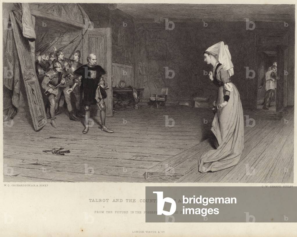Talbot et la comtesse d'Auvergne (gravure) par William Quiller Orchardson