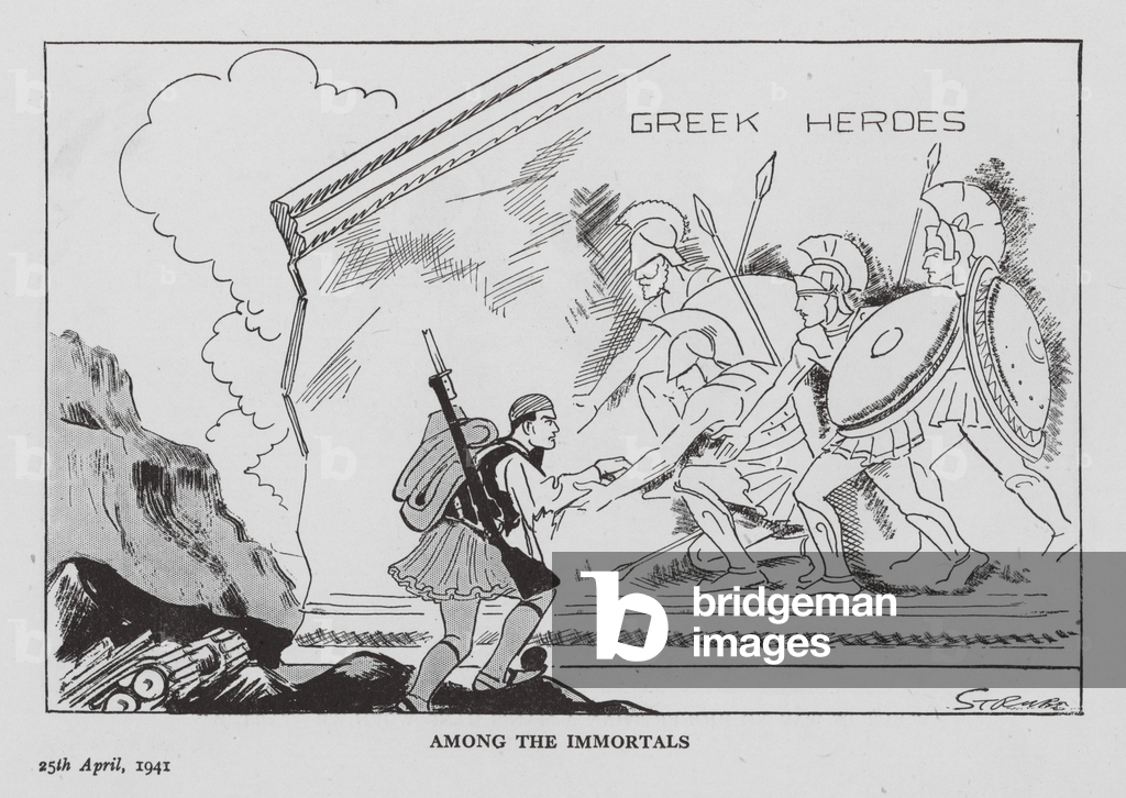 Strube WW2 Karikatur (Litho)