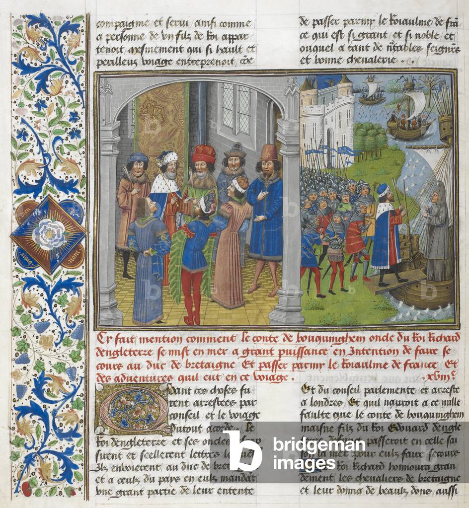 Il consiglio di Riccardo inviò il conte di Buckingham all'estero, e il suo imbarco sulla nave, con un confine 