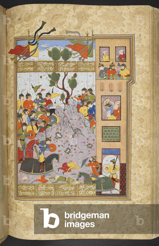 Isfandiyar's attack on Arjasp in the Brazen fortress.