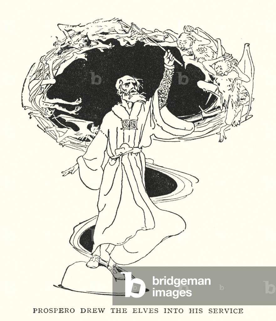 Immagine di Stampa "Illustrazione per La tempesta di Shakespeare (lito)" di Alice Bolingbroke Woodward